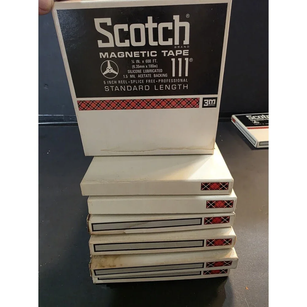 Vintage 5 Inch Reel To Reel Tape Lot 12 Tapes | Scotch 111 WWJ AM-FM-TV